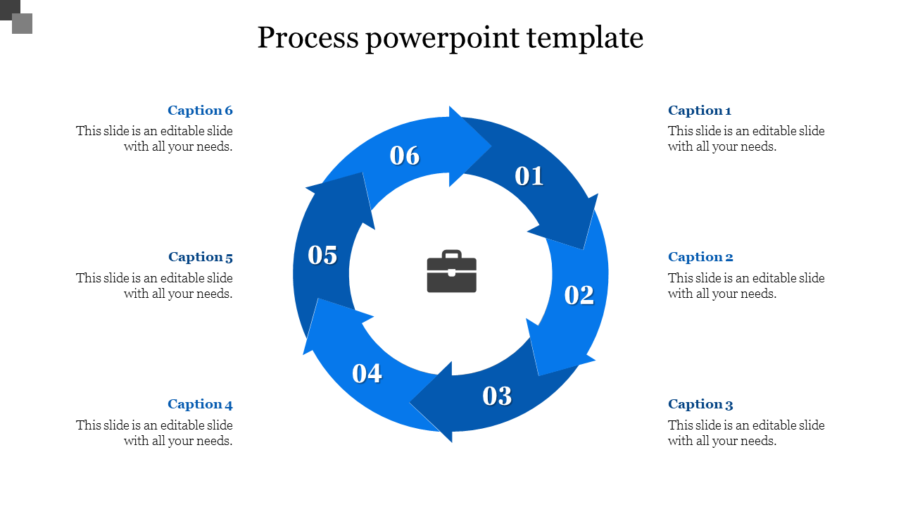Process powerpoint template-Blue